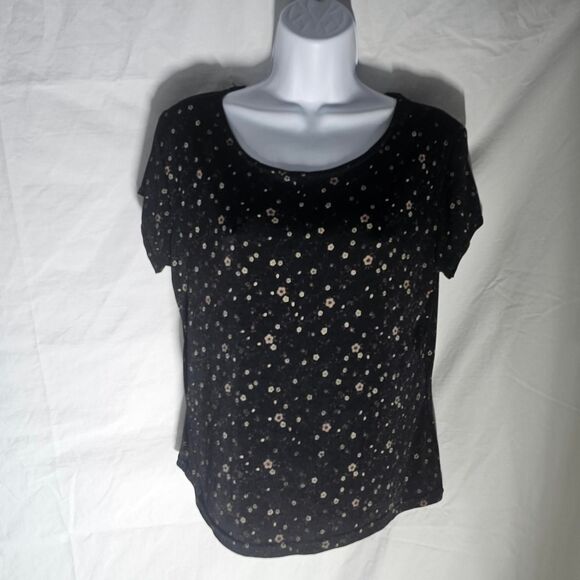 Vintage y2k floral whimsigoth grunge stretchy top - Picture 3 of 4